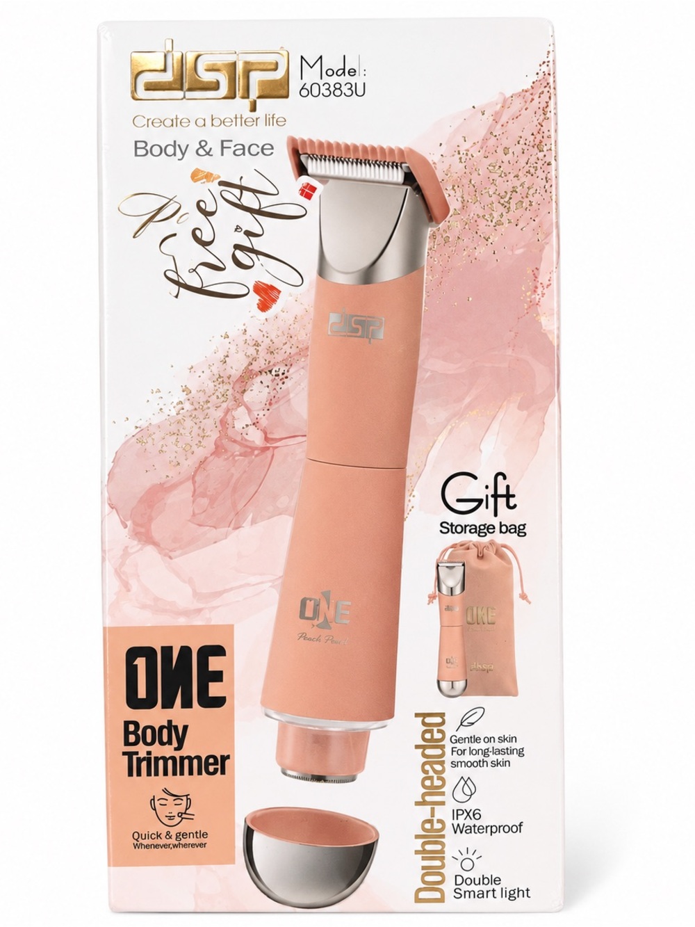 ONE Peach Pink Body & Face Trimmer by